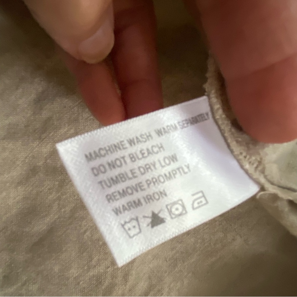 Orvis Shoreline Linen Shirt/Jacket/Shacket Tan/Neutral/Flax Women's Size Small - Picture 4 of 7